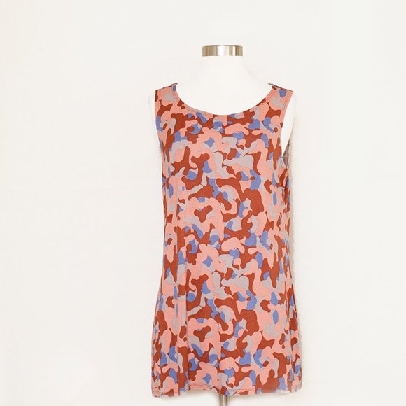 LOGO by Lori Goldstein Lounge Camo Tank L
